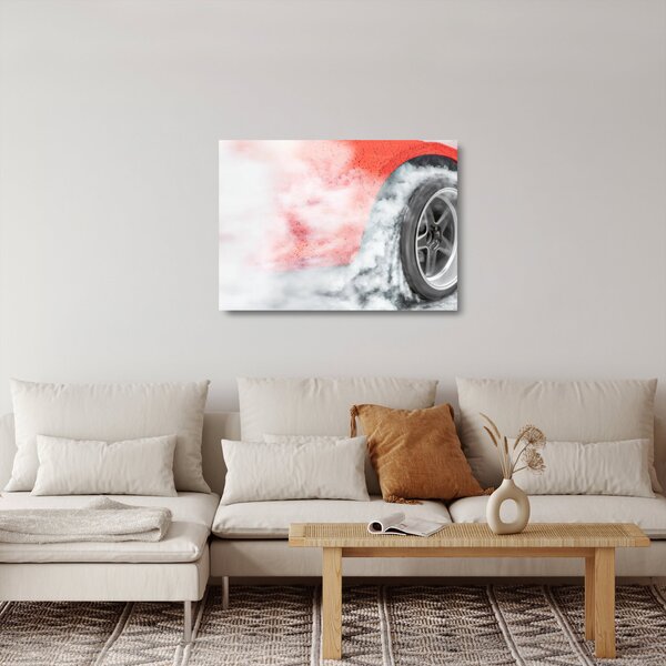 Staklena slika - Trkači automobil (70x50 cm)