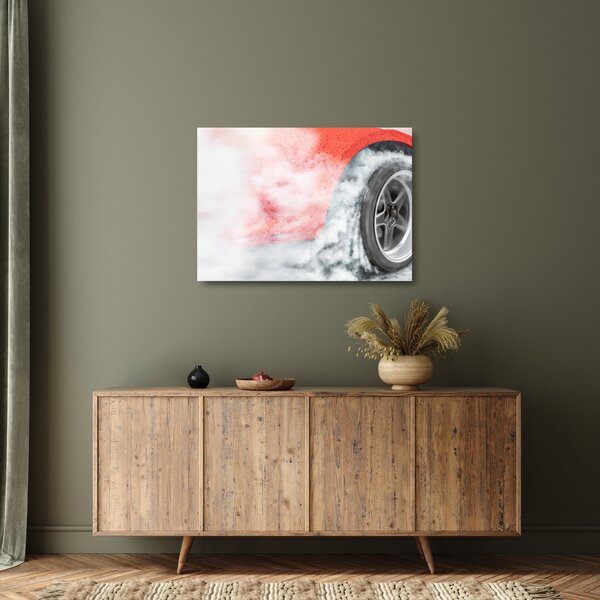Staklena slika - Trkači automobil (70x50 cm)