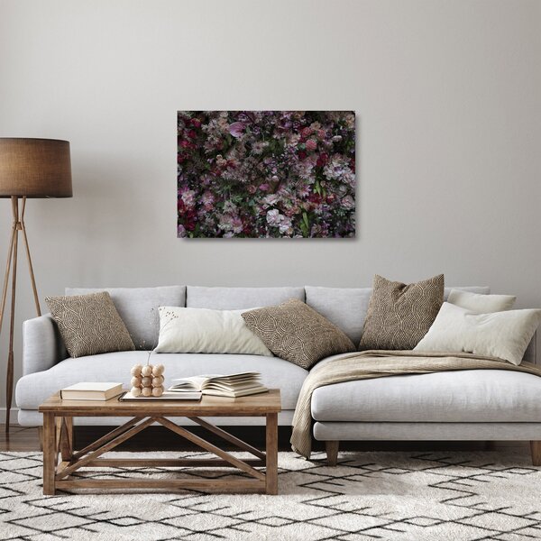 Staklena slika - Cvjetni zid (70x50 cm)