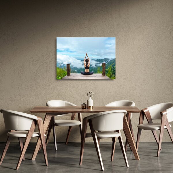 Staklena slika - Joga (70x50 cm)