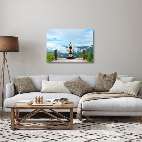 Staklena slika - Joga (70x50 cm)