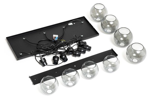 Viseće Svjetiljka TK Lighting, Cubus, prigušiv, Sivo, Dnevna soba, Staklo, Moderan