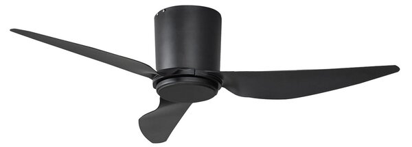 Aulo stropni ventilator Ø 123 cm crni tihi DC - Lindby Lindby, Aulo, Crno, Dnevna soba, Metal, Moderan