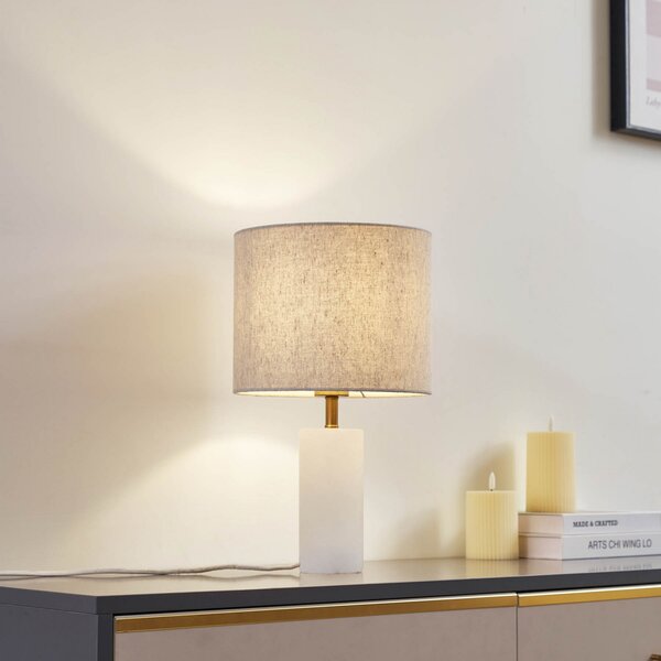 Stolne Lampa Lindby, Alabaster, Bež, Dnevna soba, Tkanina / tekstil, Skandinavski