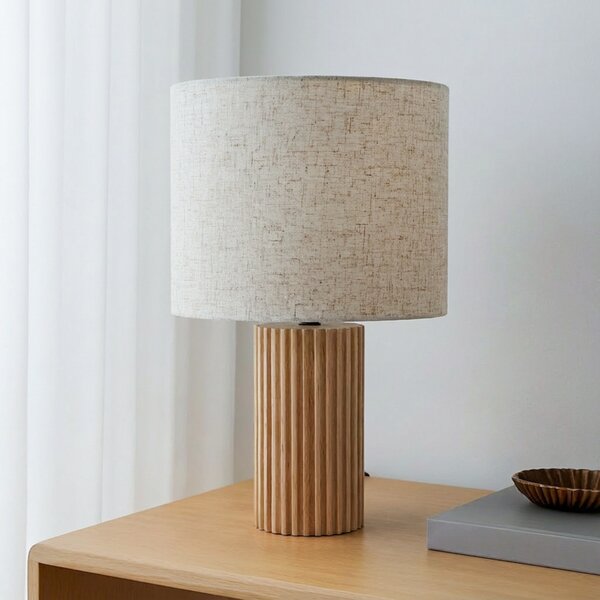 Stolne Lampa Lindby, Kimiko, Drvo, Dnevna soba, Drvo, Skandinavski