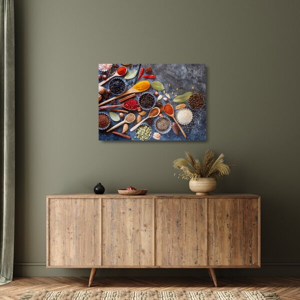 Staklena slika - Začini (70x50 cm)