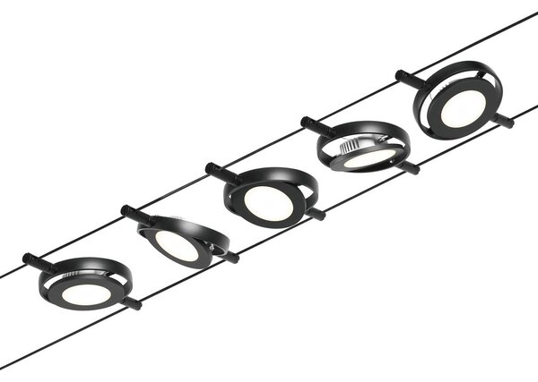 Stropne Svjetiljka Paulmann, Wire RoundMac, Crno, Područje hodnika, Metal, Moderan