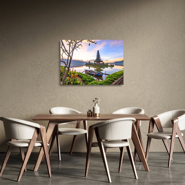 Staklena slika - Hram Pura Bratan (70x50 cm)