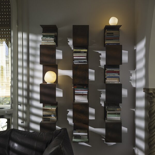 Stolne Lampa Foscarini, Hoba Midi, prigušiv, Bijela, Dnevna soba, Staklo, Dizajn