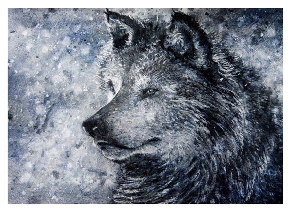 Staklena slika - Crtani vuk (70x50 cm)