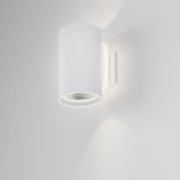 BRUMBERG Tubic LED zidna svjetiljka, cilindar, Bijela, Područje hodnika, Metal, Zidni reflektor