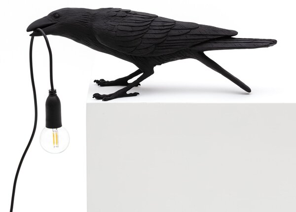 Stolne Lampa SELETTI, Bird Lamp, Crno, Dnevna soba, Plastika, Dizajn