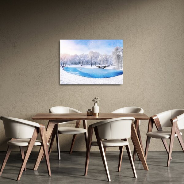 Staklena slika - Ledeno jezero (70x50 cm)