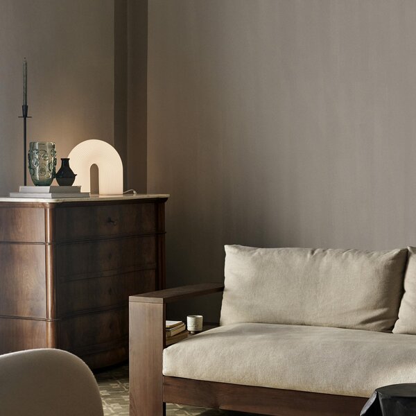 Stolne Lampa ferm LIVING, Vuelta, prigušiv, Bijela, Dnevna soba, Staklo, Dizajn