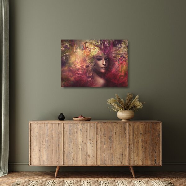 Staklena slika - Žena iz fantazije (70x50 cm)