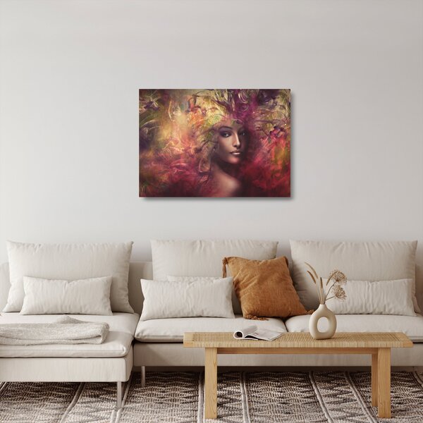 Staklena slika - Žena iz fantazije (70x50 cm)