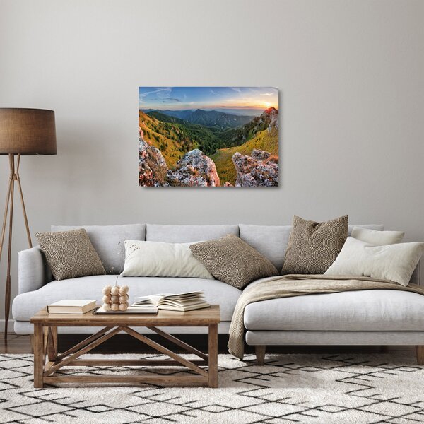 Staklena slika - Planinski krajolik (70x50 cm)