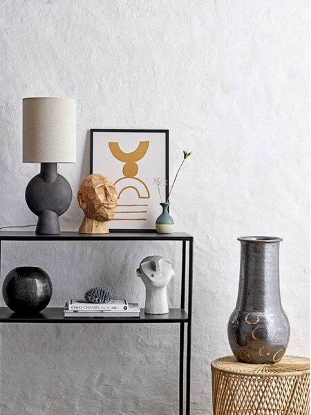 Stolne Lampa Bloomingville, Smeđa / hrđa, Dnevna soba, Keramika, Skandinavski