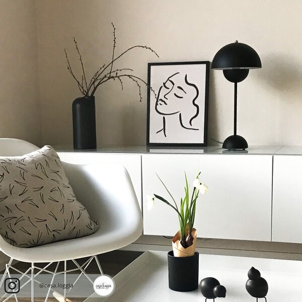 Stolne Lampa &Tradition, Flowerpot VP3, Crno, Dnevna soba, Metal, Dizajn