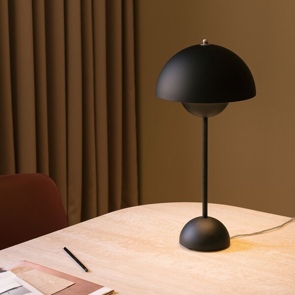 Stolne Lampa &Tradition, Flowerpot VP3, Crno, Dnevna soba, Metal, Dizajn