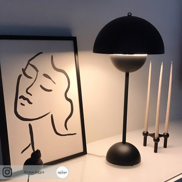 Stolne Lampa &Tradition, Flowerpot VP3, Crno, Dnevna soba, Metal, Dizajn