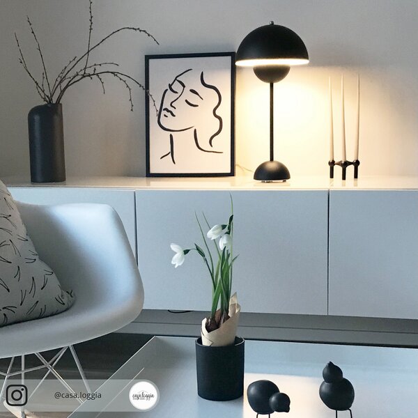 Stolne Lampa &Tradition, Flowerpot VP3, Crno, Dnevna soba, Metal, Dizajn