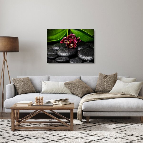 Staklena slika - Kamenje od lave (70x50 cm)