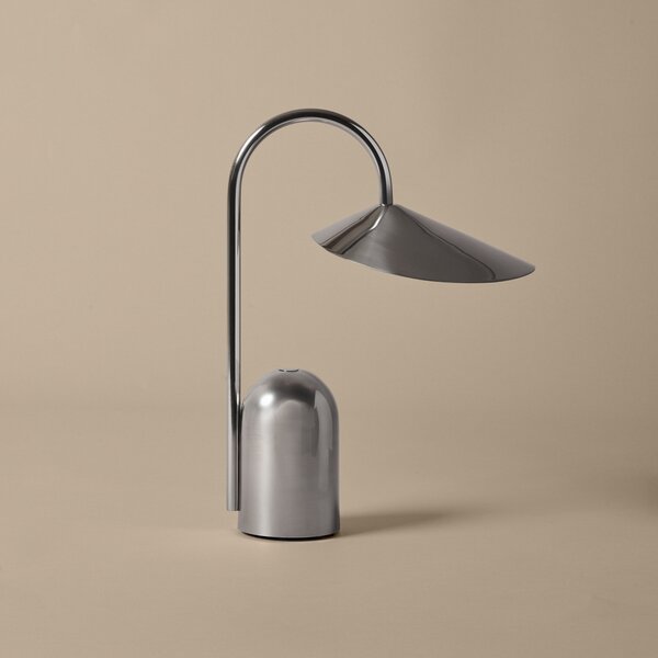 Stolne Lampa ferm LIVING, Arum, prigušiv, Metalik, Dnevna soba, Nehrđajući čelik, Dizajn