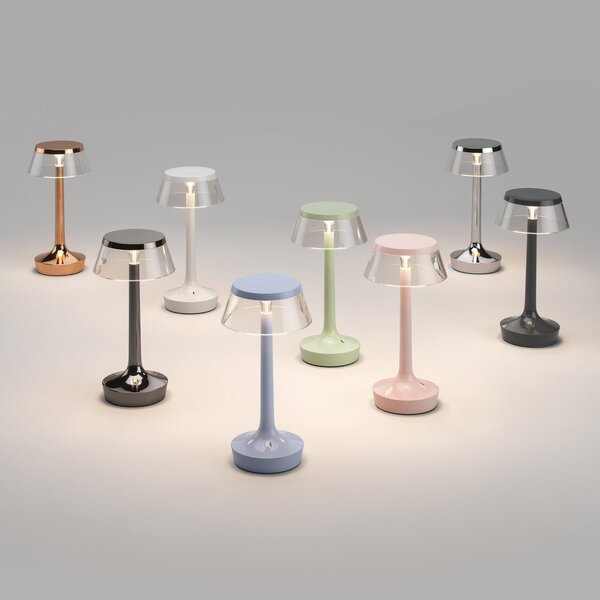 Stolne Lampa FLOS, Bon jour unplugged, prigušiv, Bakar, Područje hodnika, Plastika, Dizajn
