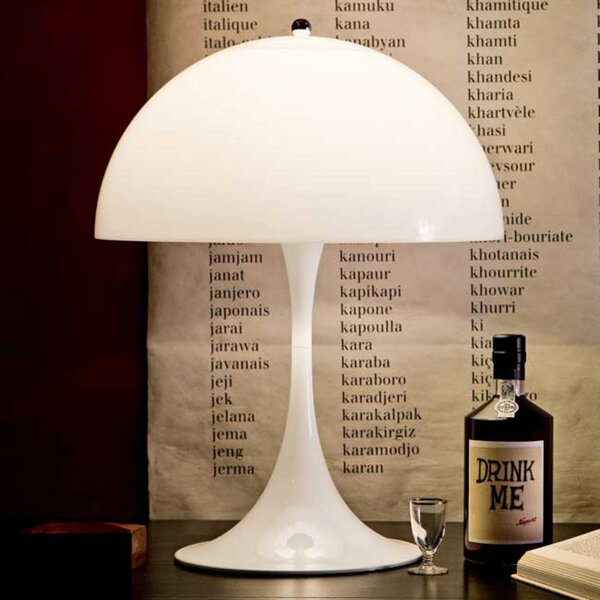 Stolne Lampa Louis Poulsen, Panthella, Bijela, Dnevna soba, Plastika, Dizajn