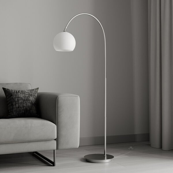 Podne Lampa Lindby, Cynthia, Metalik, Dnevna soba, Staklo, Moderan
