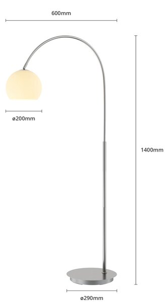 Podne Lampa Lindby, Cynthia, Metalik, Dnevna soba, Staklo, Moderan
