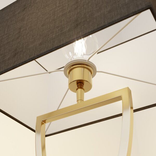 Stolne Lampa Lucande, Evaine, Crno, Dnevna soba, Metal, Moderan