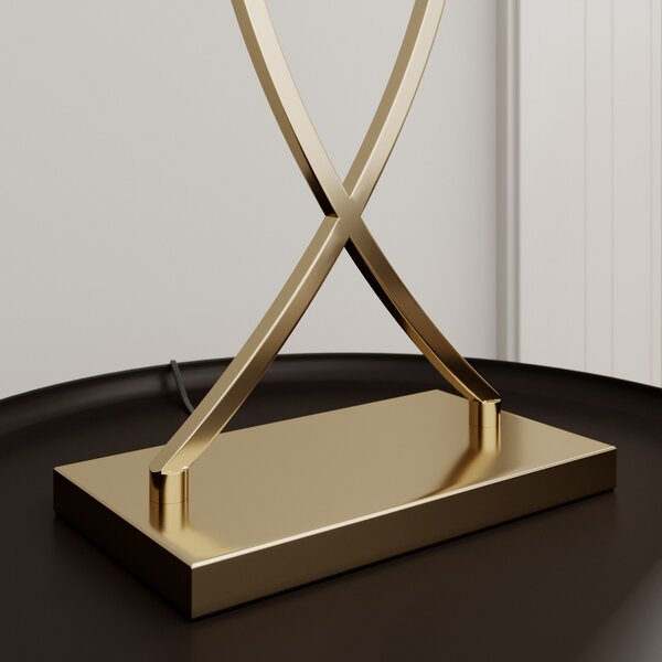 Stolne Lampa Lucande, Evaine, Crno, Dnevna soba, Metal, Moderan