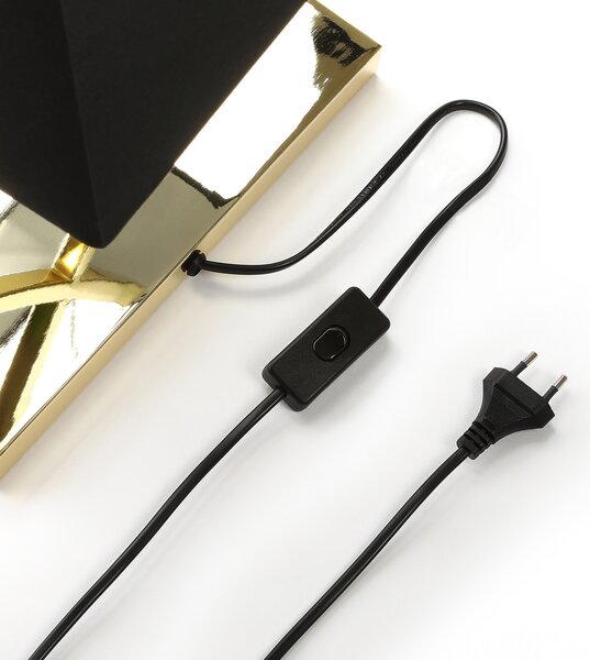 Stolne Lampa Lucande, Evaine, Crno, Dnevna soba, Metal, Moderan