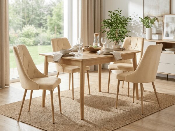 Jídelna stolica IMOLA VELVET, bež