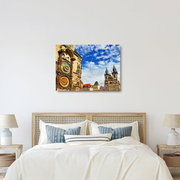 Staklena slika - Praški astronomski sat (70x50 cm)