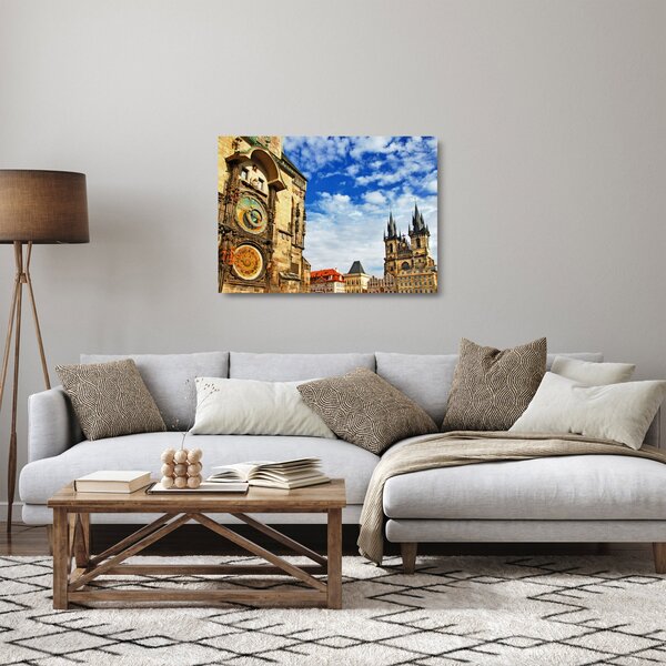 Staklena slika - Praški astronomski sat (70x50 cm)