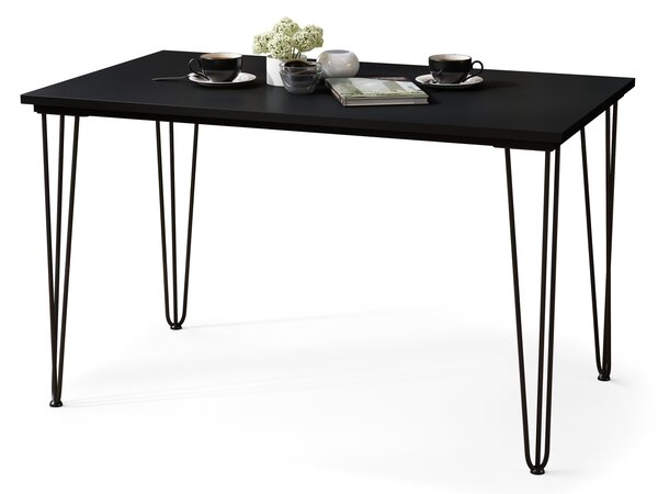 HAIRPIN crna, stol u stilu potkrovlja za kuhinju, blagovaonicu i dnevnu sobu