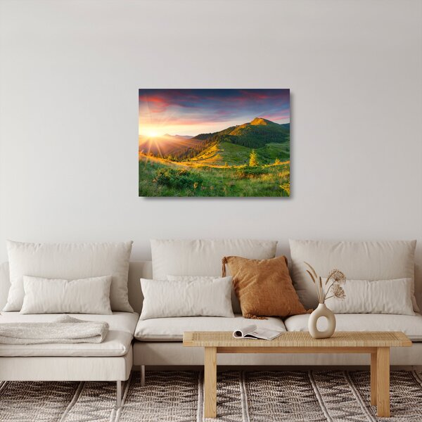 Staklena slika - Ljetni krajolik (70x50 cm)