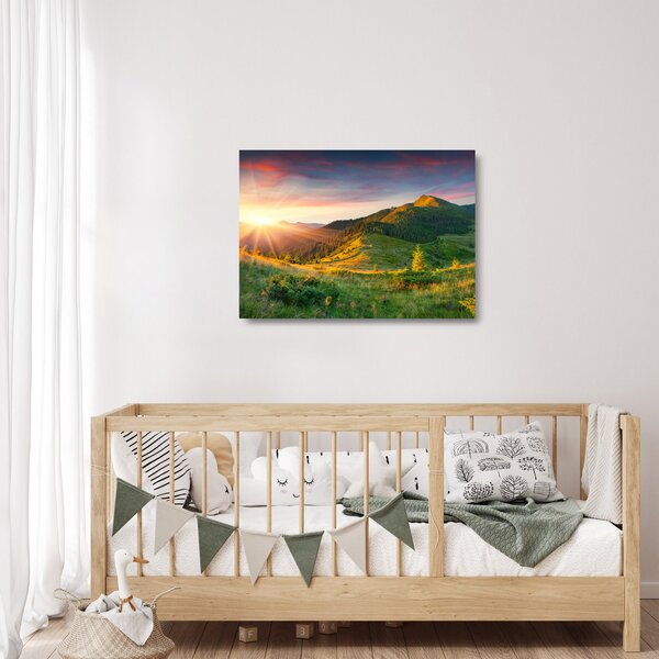 Staklena slika - Ljetni krajolik (70x50 cm)