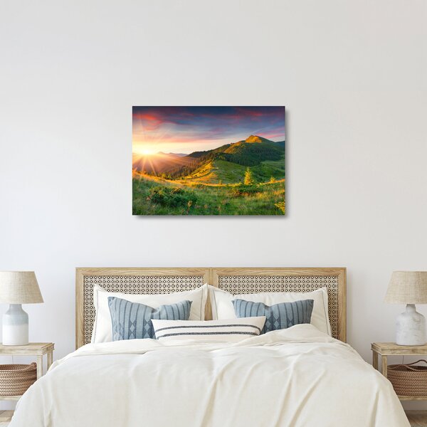 Staklena slika - Ljetni krajolik (70x50 cm)