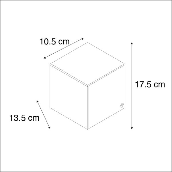 Komplet od 2 moderne zidne svjetiljke zlatne - Kocka