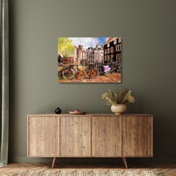 Staklena slika - Amsterdam, slikarstvo (70x50 cm)