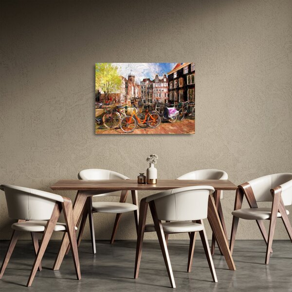 Staklena slika - Amsterdam, slikarstvo (70x50 cm)