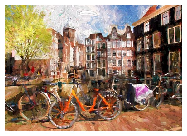 Staklena slika - Amsterdam, slikarstvo (70x50 cm)