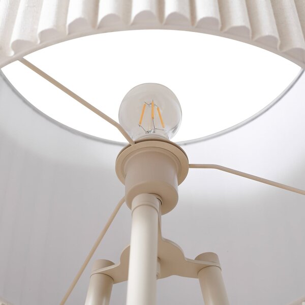 Podne Lampa Lindby, Libbie, Bež, Dnevna soba, Tkanina / tekstil, Skandinavski