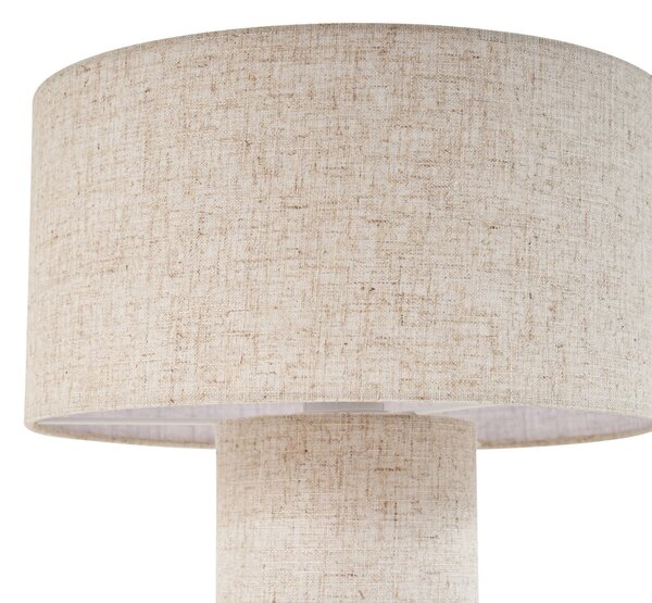Stolne Lampa Lindby, Elfie, Bež, Dnevna soba, Tkanina / tekstil, Skandinavski