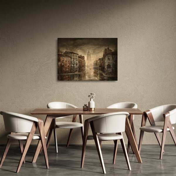 Staklena slika - Slikarstvo grada (70x50 cm)