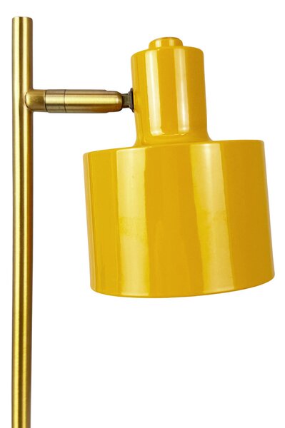 Stolne Lampa Dyberg Larsen, Ocean Mini, prigušiv, Žuta, Dnevna soba, Metal, Skandinavski